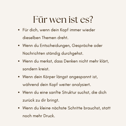 Gedankenkarussell-Stop Wochenplaner